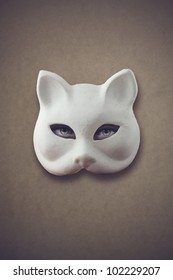 Mysterious Woman: Woman's Eyes With A Cat Mask