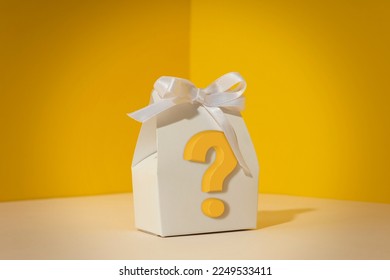 Mystery box concept. Mystery giftbox concept.