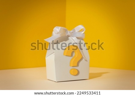 Mystery box concept. Mystery giftbox concept.
