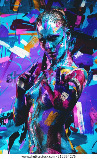 Mystic Naked Woman Body Art On Stock Photo Edit Now