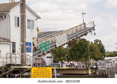 The Mystic River Drawbridge In Mystic Connecticut