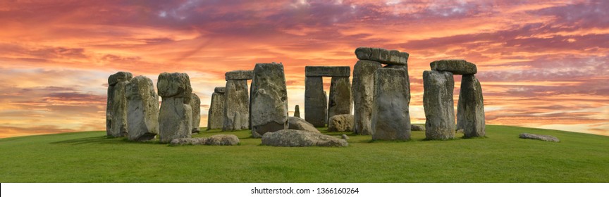 Mystic Stonehenge In England, Europe. Concept For Travel, Astronomy,religion,esoteric And Touristic Themes.