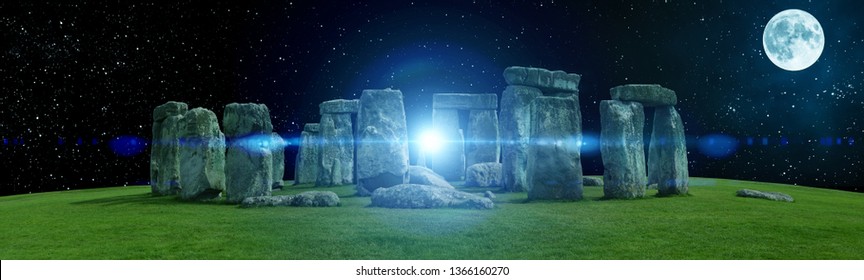 Mystic Stonehenge In England, Europe. Concept For Travel, Astronomy,religion,esoteric And Touristic Themes.