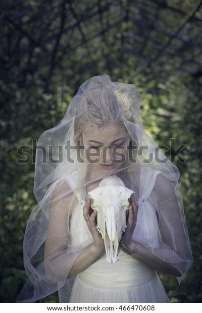 Mystic Stories Blond Woman Wedding Dress Stock Photo Edit Now
