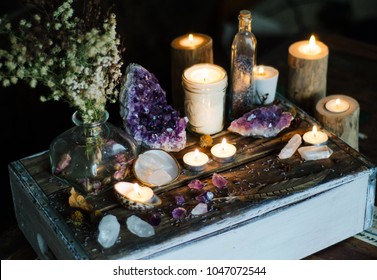 Mystical Altar Amethyst Candles