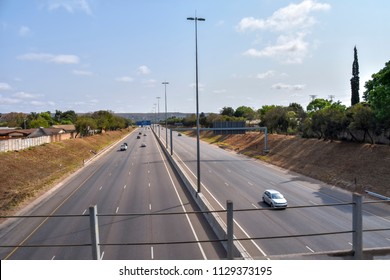 The N1 highway in Pretoria seen from a bridge connecting Johannesburg symbolizing economic prosperity and development