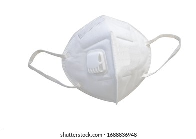 n95 mask. KN95 or N95 mask for protection pm 2.5/pm2.5 and corona virus (COVID-19) on white background with clipping path.