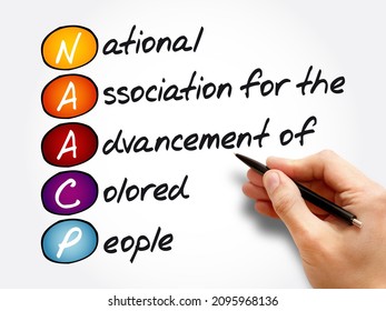 NAACP - National Association For The Advancement Of Colored People Acronym, Concept Background