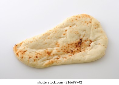 Naan Indian Bread Isolated On White Background