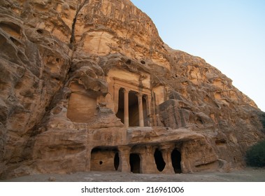 Nabataean delubrum of the Siq al-Barid in Jordan. It is known as the Little Petra.