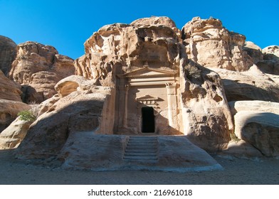 Nabataean delubrum of the Siq al-Barid in Jordan. It is known as the Little Petra.