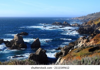 Nace Panoramic View Of Pacific Ocean Coast. Big Sur. Highway 1