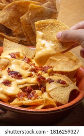 Nacho Tortilla Chip In Cheddar Cheese And Bacon