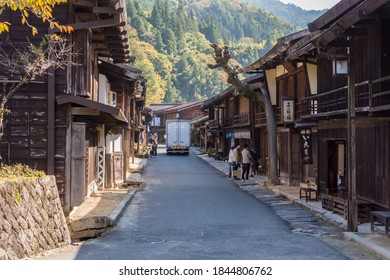 
NAGANO, JAPAN, OCT. 29th, 2020. Editorial Photo Of The Tsumago Juku In Kiso.