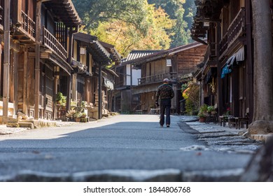 
NAGANO, JAPAN, OCT. 29th, 2020. Editorial Photo Of The Tsumago Juku In Kiso.