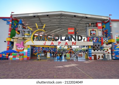 Nagoya, Aichi, Japan - Oct 03 2021: Main Entrance Gate To Legoland Japan.