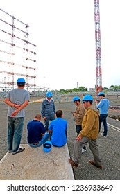 NAGPUR-INDIA-JUNE 20 : Steel Tower After Test Of Tower Load Test At Test Station In India, June 20, 2015, Nagpur Province, India