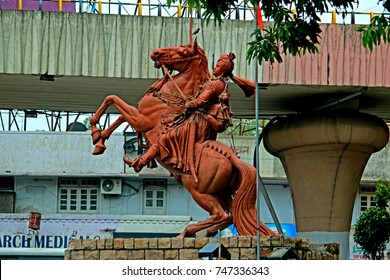 NAGPUR-INDIA-JUNE 23 : Statue Of Lord Ashoka The Great, June 23, 2015 Nagpur Province, India