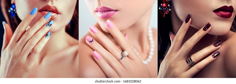 6. Nail Art with Stones and Glitter - wide 1