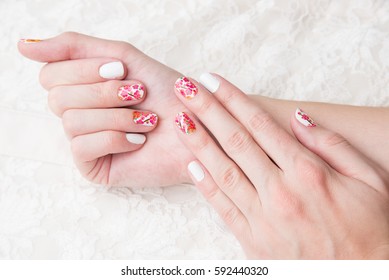 Nail Art With Lace