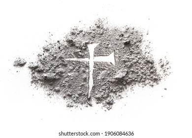 Nail For Jesus Cross And Crucifixion As Symbol Of Calvary, Pain And Suffering Of Son Of God On Good Friday, Ash Wednesday, Lent, Good Week And Easter, Made Of Ash Or Dust