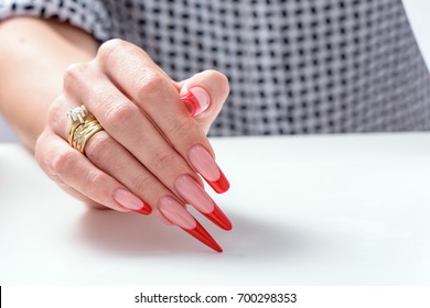 Nails white and Polish