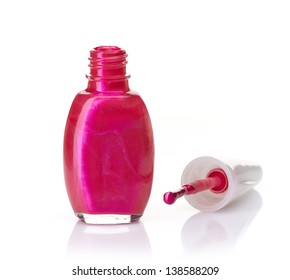 Nail Polish Bottle On White Background Stock Photo 138588209 | Shutterstock