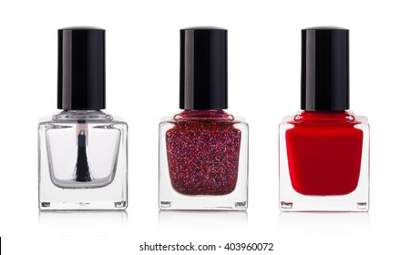  Nail Polish Bottle On White Background