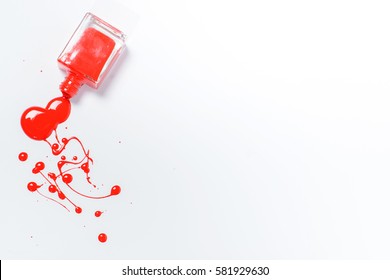  nail polish bottle on white background with space for your text