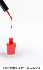  nail polish bottle on white background with space for your text