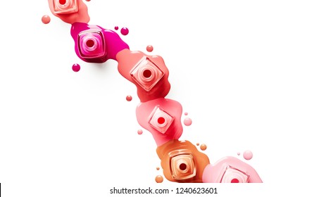 Nail polish isolated on white background - Shutterstock ID 1240623601