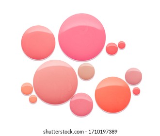 Nail Polish Matte Pink Orange Beige Multicolored Drops Sample Swatch