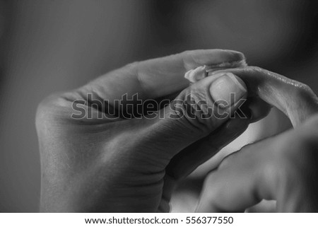 Similar – wedding ring for wedding couple on wedding day