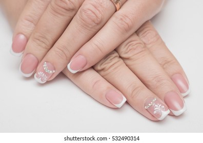 French Nails Glitter Stock Photos Images Photography Shutterstock