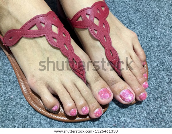 Pink Color Nail Art