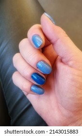 Nails With Blue Nailpolish. All Dressed Up.