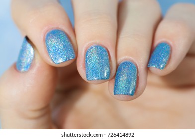 Light Blue Nail Polish High Res Stock Images Shutterstock