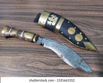 Nainital, Uttarakhand/India- October 12 2019: Traditional knife of Gurkha warriors of Nepal.