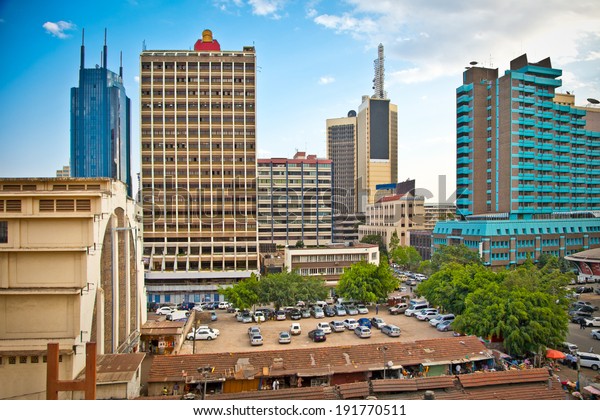 Nairobi, the capital\
city of Kenya. Afrcia.\
