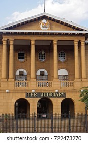 Nairobi, Kenya - July 09, 2017: The Judiciary Building Supreme Court In Nairobi, Kenya