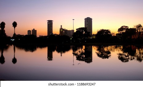 Nairobi Skyline Reflection