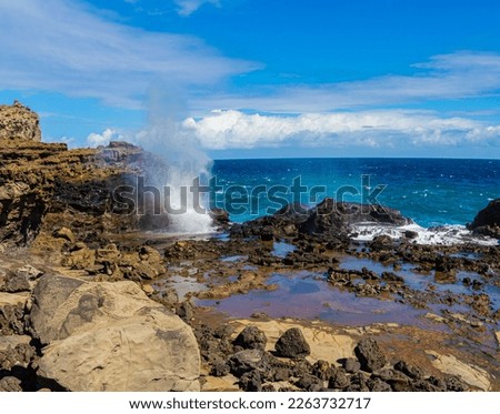 The Nakalele Blow Hole on Nakalele Point, Maui, Hawaii, USA