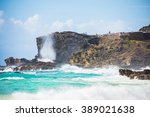 Nakalele Blowhole in Maui Hawaii, produces powerful geyser-like water spouts with the waves and tides. Water spewed from the blowhole can rise as high as 100 feet in the air.