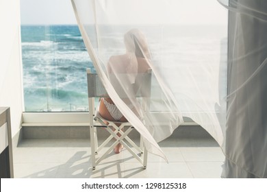 Naked Beautiful Female Bikini Sitting On Stock Photo Shutterstock