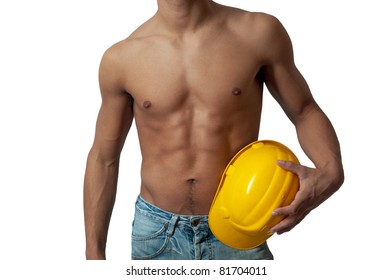 Naked Body Helmet Work Stock Photo Edit Now