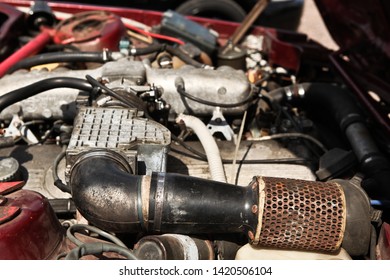 Naked Car Engine Close View Old Stock Photo Shutterstock