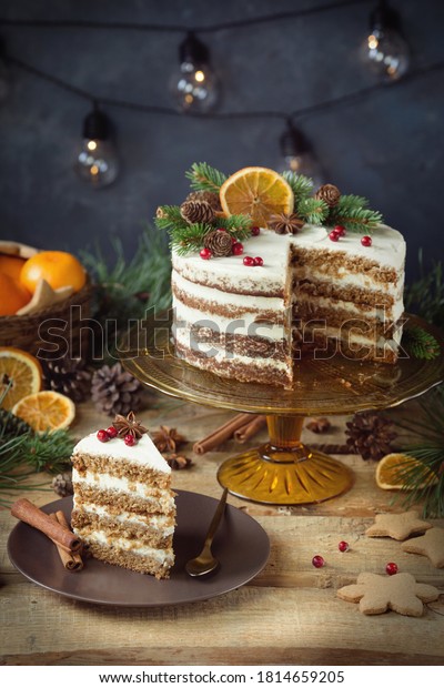 Naked Christmas Cake Decorations Stock Photo (Edit Now) 1814659205