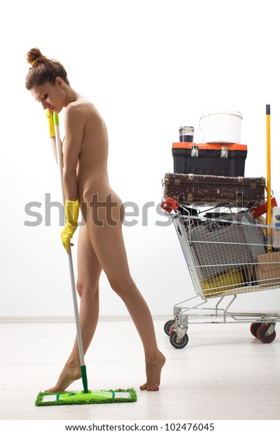 Naked Cleaning Lady