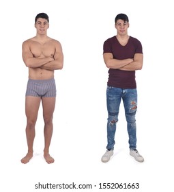 Naked Dressed Man White Background Stock Photo 1552061663 | Shutterstock
