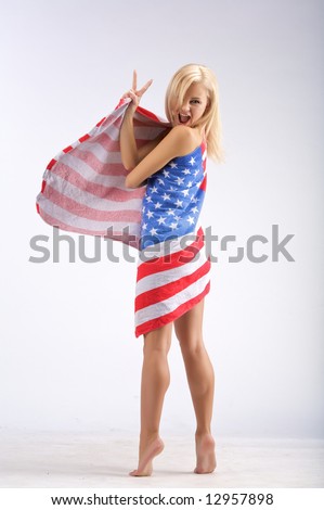 Naked girl american flag me? you Naked girl american flag